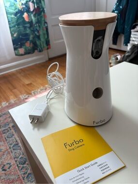 Furbo Dog Camera with Bamboo Lid - White (2019)